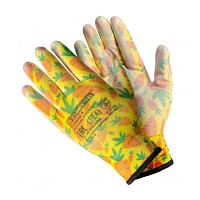 Перчатки «Для садовых работ», полиэстеровые, полиуретановое покрытие, разноцветные, микс цветов, Fib